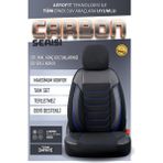 Honda Civic Vtec2 (2001-2006) Uyumlu Tam Set Oto Koltuk Kılıfı Carbon Serisi .6 - Siyah - Mavi