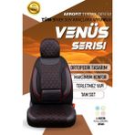 Honda Civic Vtec2 (2001-2006) Uyumlu Tam Set Oto Koltuk Kılıfı Venüs Serisi .5 - Siyah - Kırmızı
