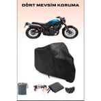 Honda cl 250 Uyumlu Siyah Motorsiklet Branda, Motor Örtüsü