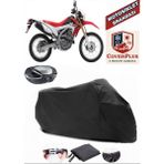 Honda Crf 250 L Branda Siyah Arka Çanta Uyumlu(Topcase) Motosiket Brandası Motor Örtüsü Çadır Su Geçirmez Motosiklet Kılıfı Motor Brandası,lastikli,taşıma Torbalı
