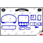 Honda Crv 1997-2002 Torpido Konsol Trim Göğüs Maun Kaplama Set 11 Parça Mavi