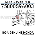 Honda Crv Arka Tampon Alt Parça Sağ 2002-2004 (Oem No: 75800S9A003)