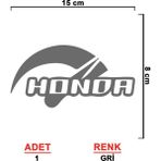 Honda Ibre Sticker - Honda Sticker - Oto Sitcker - Araba Sticker - Araç Sticker - Cam Sticker - 15cm X 8cm - Gri