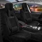 honda Integra Uyumlu Yarı Deri Oto Koltuk Kılıfı Ön/arka Set Prime Model Siyah