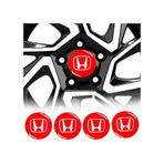 Honda Jant Göbeği Göbek Arması Sticker Kırmızı 4'Lü Set Carmaniak