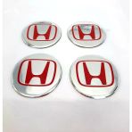 Honda Jant Göbeği Kırmızı Silver 4'Lü Set 54 Mm