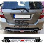Honda Jazz Difüzör Arka Tampon Eki 4 Egzoz Çıkışlı Gri Tip