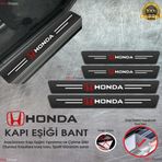 Honda Logolu Karbon Kapi Esigi Koruyucu Bant Folyo 4Lu Set