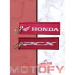 Honda Pcx Örme Kumaş Dokuma Anahtarlık Kırmızı