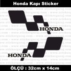Honda Sticker Yan Kapi Serit Tuning Model Set Etiket 2Li Siyah
