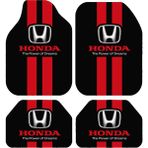 Honda The Power Logolu Kırmızı Şeritli Oto Paspas Takımı – Sportif Tasarım, Kaymaz, Yıkanabilir - Renkli