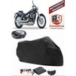 Honda Vt 750 Dc Black Widow Branda Siyah Arka Çanta Uyumlu(Topcase) Motosiket Brandası Motor Örtüsü Çadır Su Geçirmez Motosiklet Kılıfı Motor Brandası,lastikli,taşıma Torbalı