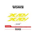 Honda X-adv 750 Sticker Uyumlu Yazı Yüksek Kalite Özel Kesim Folyo 2'li Set Sarı