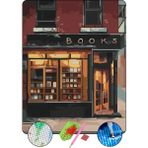 Hondep 5d Elmas Boyama Seti – retro Kitapçı | 40X50 cm - Tuvale Gerili Diamond Painting Sayılarla Boyama Elmas Mozaik Tablo - Çok Renkli
