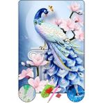 HONDEP 5D Elmas Boyama Seti – Tavus Kuşu-1 | 40x50 cm - Tuvale Gerili Diamond Painting Sayılarla Boyama Mozaik Tablo
