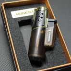 Honest Tek Torch Jet Alev Rüzgarda Sönmez Gazlı, Özel Kutulu Çakmak - Mor