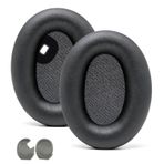 HoneTeek Sony WH-1000XM4 Kulak Üstü Kulaklıklar için Kulaklık Yastıkları Yastıkları Değiştirme, Yumuşak Protein Deri ile Uyumlu WH1000XM4 Kulak Pedleri, Gürültü Yalıtımı Bellek Köpüğü, Siyah