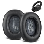 HoneTeek Yedek Kulak Yastığı JBL Live E65BTNC, 650BTNC, 660BTNC, 750NC, Duet NC, JBL için Kulaklık Yumuşak Deri, Hafıza Köpüklü Kulak Üstü Kulaklık (Siyah)