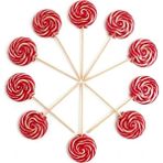 Honey Candy Balcı Şekerleme Büyük Boy 10 Adet 30 gr Sosyete Şeker Çilek Aromalı Lolipop Kırmızı Beyaz - 1 Adet