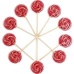 Honey Candy Balcı Şekerleme Büyük Boy 20 Adet 30 gr Sosyete Şeker Çilek Aromalı Lolipop Kırmızı Beyaz - 1 Adet