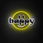 Honey Concept Mutlu Emoji Neon LED
