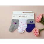 HONEY KALPLİ ÜÇLÜ BEBEK ÇORAP - RYZEÇ029 - Gri - 12 - 18 Ay Gri