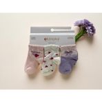 HONEY KALPLİ ÜÇLÜ BEBEK ÇORAP - RYZEÇ029 - Pembe - 0 - 6 AY Pembe