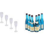 Honeyge 10PCS Bolhouse Mutfak Masa Dekoru Kadeh/meyve Suyu Cam + Bira/içecek Şişeleri (Yurt Dışından)