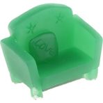 Honeyge 1/12 Ölçekli Minyatür Tek Kanepe Sandalye Modeli Bebek Odası Bahçe Yeşil (Yurt Dışından)