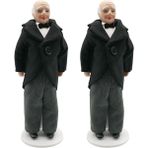 Honeyge 2x Antika 1/12 Mini Porselen Bebek Modeli Kız Çocuk Koleksiyon Hediyeleri Için (Yurt Dışından)