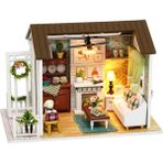Honeyge Dıy Dollhouse Kitleri Mobilya ile Usmased - Rahat Oturma Odası Çocuklar Hediye (Yurt Dışından) - Renkli