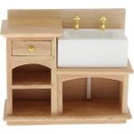 Honeyge Dollhouse Mobilya Mini Ahşap Lavabo Kabine Dolap Mobilya Oyuncaklar (Yurt Dışından) - Renkli