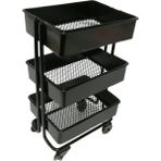 Honeyge Mini 3 Katmanlı Depolama Raf Vitrin W / Dollhouse Mutfak Siyah Siyah (Yurt Dışından)