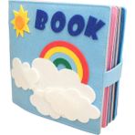 Honeyge Montessori Sessiz Kitaplar Okul Öncesi Için Taşınabilir Eğitici 3D Duyusal Kitap A (Yurt Dışından) - Beyaz