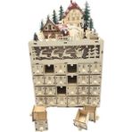 Honeyge Noel Ahşap Advent Takvimi LED Işık Ile 24 Çekmeceli 24 Gün Hediye (Yurt Dışından) - Renkli