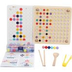 Honeyge Tahta Klip Boncuk Oyun Çok Fonksiyonlu Playset Klip Boncuk Boddler Için Bulmaca (Yurt Dışından) - Renkli