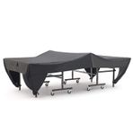 Honeyhouse Masa Tenisi Masa Örtüsü, 600D Dış Mekan Su Geçirmez Polyester PingPong Masa Örtüsü, Su Geçirmez Toz Geçirmez Hava Koşullarına Dayanıklı Ping Pong Masa Koruyucu, Siyah (600D)