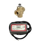Honeywell 3 Yollu Zon Kontrol Vana Seti 1" + 220v Motorlu Aktüatör + Kablo Hvac Isıtma Soğutma Kontrol Vanası 1 İnç
