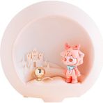 Honghong Shop Sevimli Çizgi Film Romantik Lamba Mini Hava Nemlendirici USB Aromaterapi Esansiyel Yağ Difüzörü Çocuk Odası Kokusu Parfüm Difüzör (Yurt Dışından) - Pembe