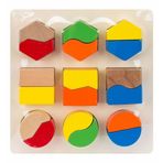 Hongji 18 Parça Ahşap Geometrik Şekilli Bloklar