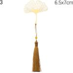Hongliang Shop 3 Stili Yazın Çin Tarzı Antika Yaprak Metal Ayraç Damarsız Akçaağaç Yapraklı Püsküllü Kayısı Yaprağı Kitap Ayraçı Mücevherat Kitap Tutucu (Yurt Dışından) - Renkli