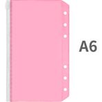 Hongliang Shop A6-Pembe Tarzı A5A6 Dosya Cebi Pvc Dosya Gezgini Renkli Fermuarlı Klasörler 6-Halkalı Defter Dosya Torba Doküman Filing Çantaları (Yurt Dışından)