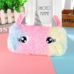 Hongliang Shop Açık Gri Tarzı Kalem Kutuları Unicorn Set Peluş Estuche Kawaii Makyaj Çantaları Yumuşak Kalemlik Okul Çantası Kız Kırtasiye Düzenleyici Yüksek Kapasiteli (Yurt Dışından) - Renkli - kalem kutusu - 1