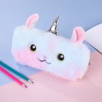 Hongliang Shop Bir Stil Kızlar ve Erkekler Için Büyük Kapasiteli Unicorn Peluş Kalem Kutusu Şirin Koreli Kalemlik Kalem Çantası Kutu Kawaool Kırtasiye (Yurt Dışından) - Renkli - 1