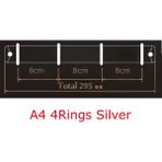 Hongliang Shop C A4 4yüzük Gümüş Tarzı Yüksek Metal Bağlama Kelepçeleri Gümüş Dosya Kelepçesi Gezgin Dosya Bağ Halkası Dıy Albüm Karalama Defteri Daire Halkalı Dosyalar (Yurt Dışından) - bağlayıcı halkalar - 1