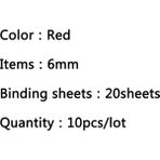Hongliang Shop C Kırmızı-6mm Tarzı Delik Bağlama Halkası Sıkıştırılabilir Spiral Spiral Defter Albüm Bağlama Önlükler Pvc Binder Halkaları Defter Ofis Malzemesi (Yurt Dışından) - bağlayıcı halkalar - 1