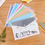 Hongliang Shop C Mor Tarzı 1 Adet Hayvan Dosya Tutucu Kırtasiye A4 Klasör Sevimli Kağıt Depolama Yenilikçi Pvc Çanta Öğrenci Dosya Düzenleyici Kawaii Ofis Portföyü (Yurt Dışından)