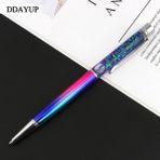 Hongliang Shop C Mor Tarzı Lüks Kum Ballpoint Kalem Akış Yağı Kristal Altın Folyo Metal Bakır Renkli Yüksek Kaliteli Altın Tozu (Yurt Dışından) - tükenmez kalem - 1