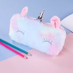 Hongliang Shop C Stili Kızlar ve Erkekler Için Büyük Kapasiteli Unicorn Peluş Kalem Kutusu Şirin Koreli Kalemlik Kalem Çantası Kutu Kawaool Kırtasiye (Yurt Dışından) - Renkli - 1