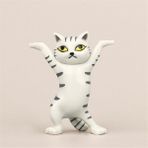 Hongliang Shop D Stili Sevimli Çizgi Film Dans Eden Kedi Kalem Tutucu Kawaii Masaüstü Organizer Kırtasiye Tutucu Ev Süsleri Çocuk Oyuncak Figür Model Ekran Rafı (Yurt Dışından) - Renkli - 1